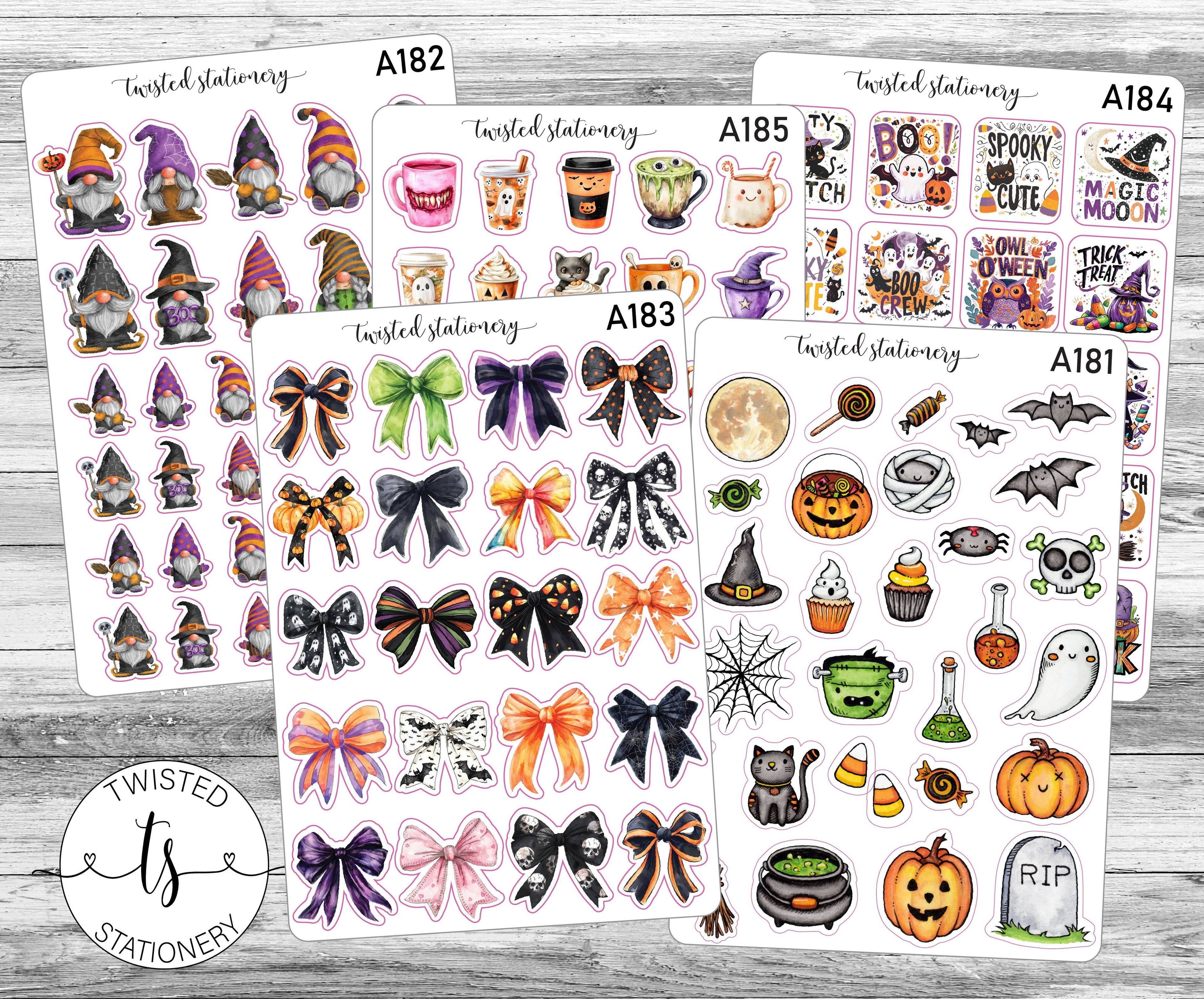 Halloween Favorites Sticker Bundle, Autumn Leaves Deco, Quotes Planner Stickers, Scrapbooking, Bullet Journals