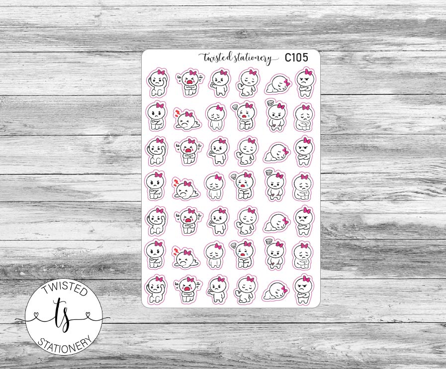 Mello Sad Bad Day Stickers, Character Kawaii Stickers, Planner Stickers, Scrapbooking, Bullet Journals
