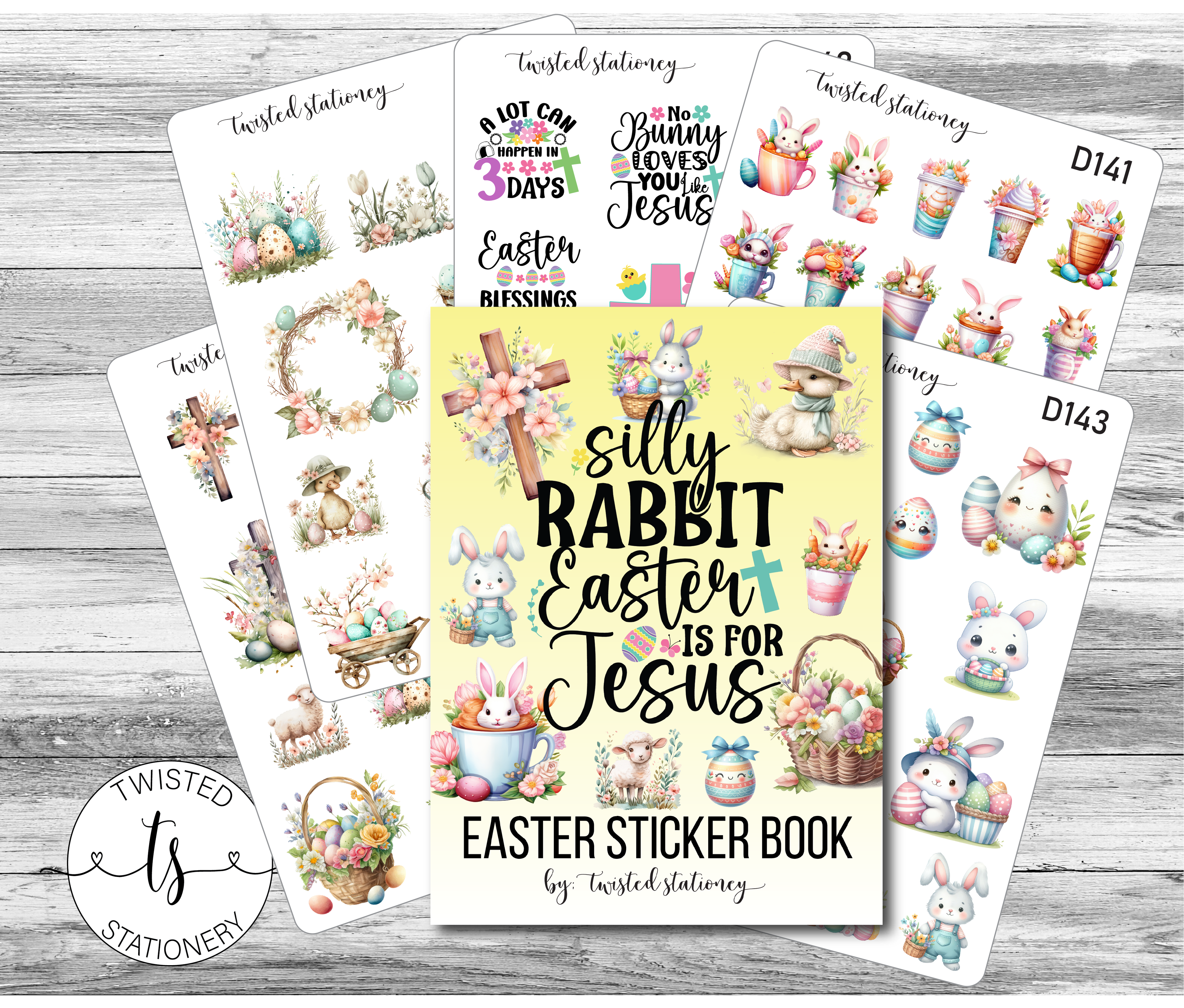 Easter Sticker Bundle, Christian Deco, Cross Planner Stickers, Scrapbooking, Bullet Journals