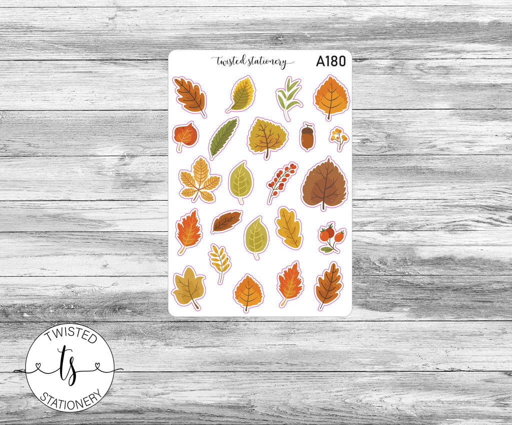 Fall Favorites Sticker Bundle, Autumn Leaves Deco, Quotes Planner Stickers, Scrapbooking, Bullet Journals
