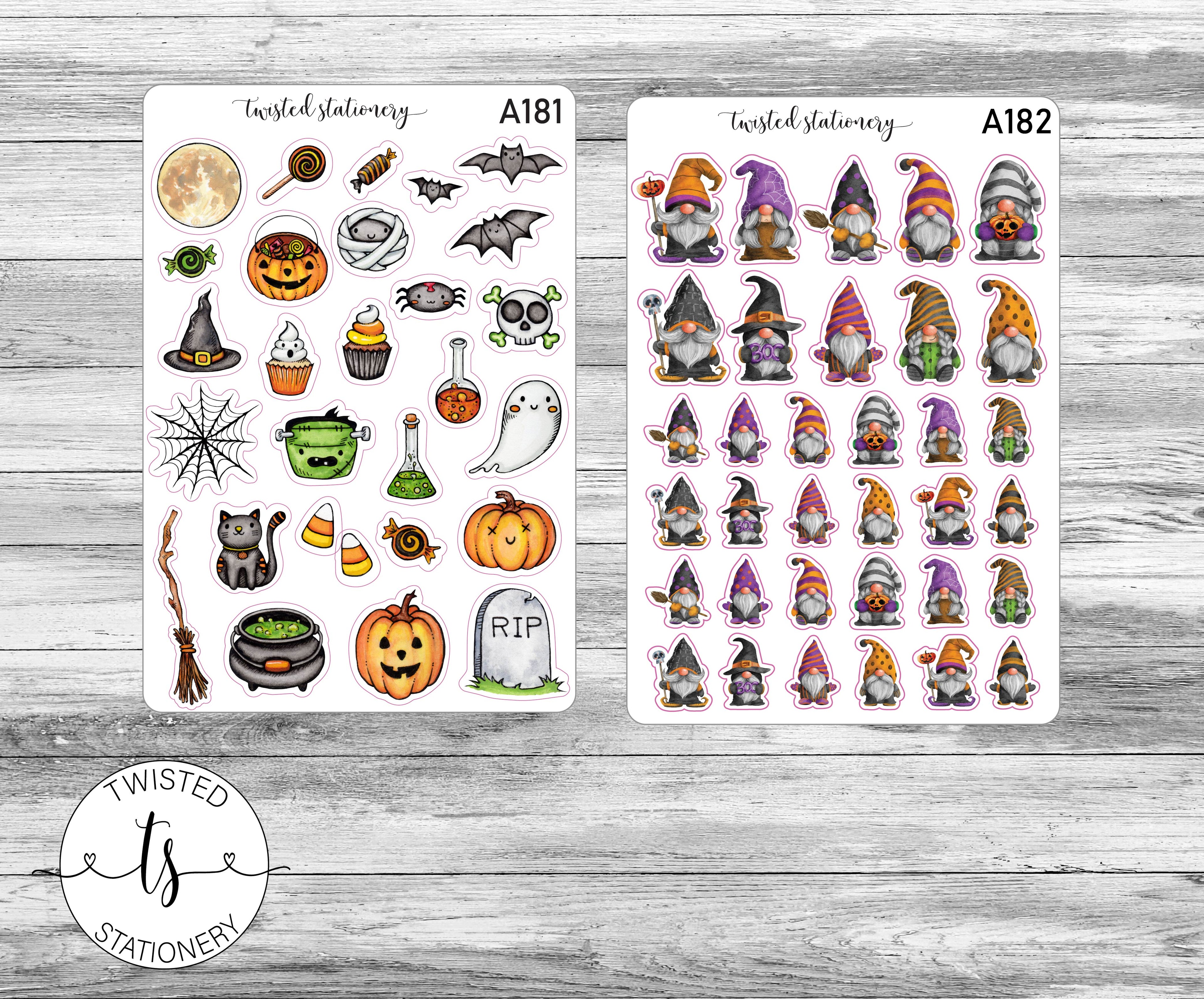 Halloween Favorites Sticker Bundle, Autumn Leaves Deco, Quotes Planner Stickers, Scrapbooking, Bullet Journals