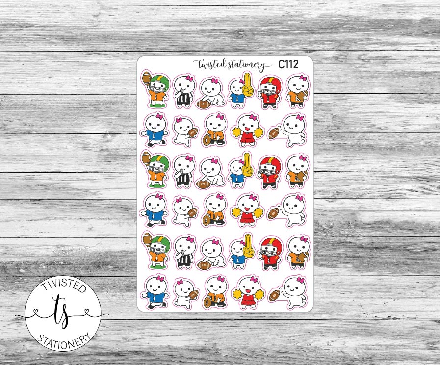 Mello Football Stickers, Character Kawaii Stickers, Planner Stickers, Scrapbooking, Bullet Journals