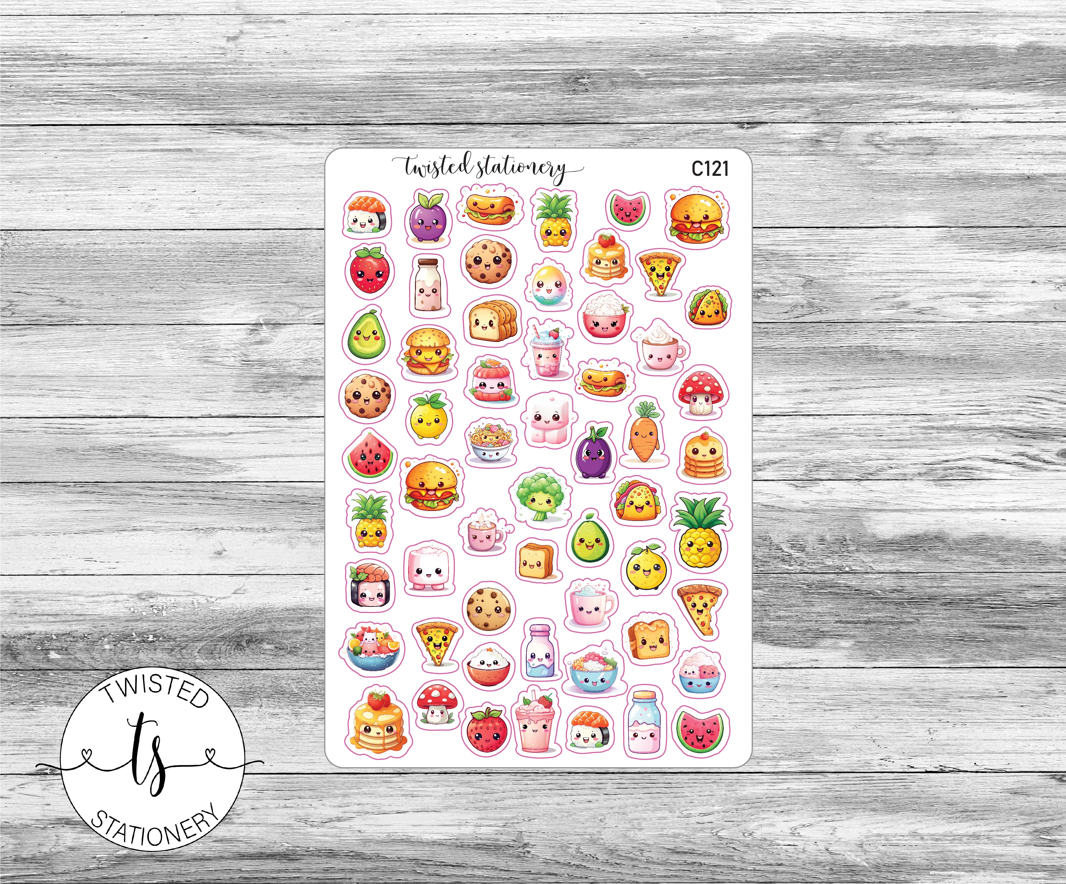 Kawaii Food Stickers, Character Kawaii Stickers, Planner Stickers, Scrapbooking, Bullet Journals