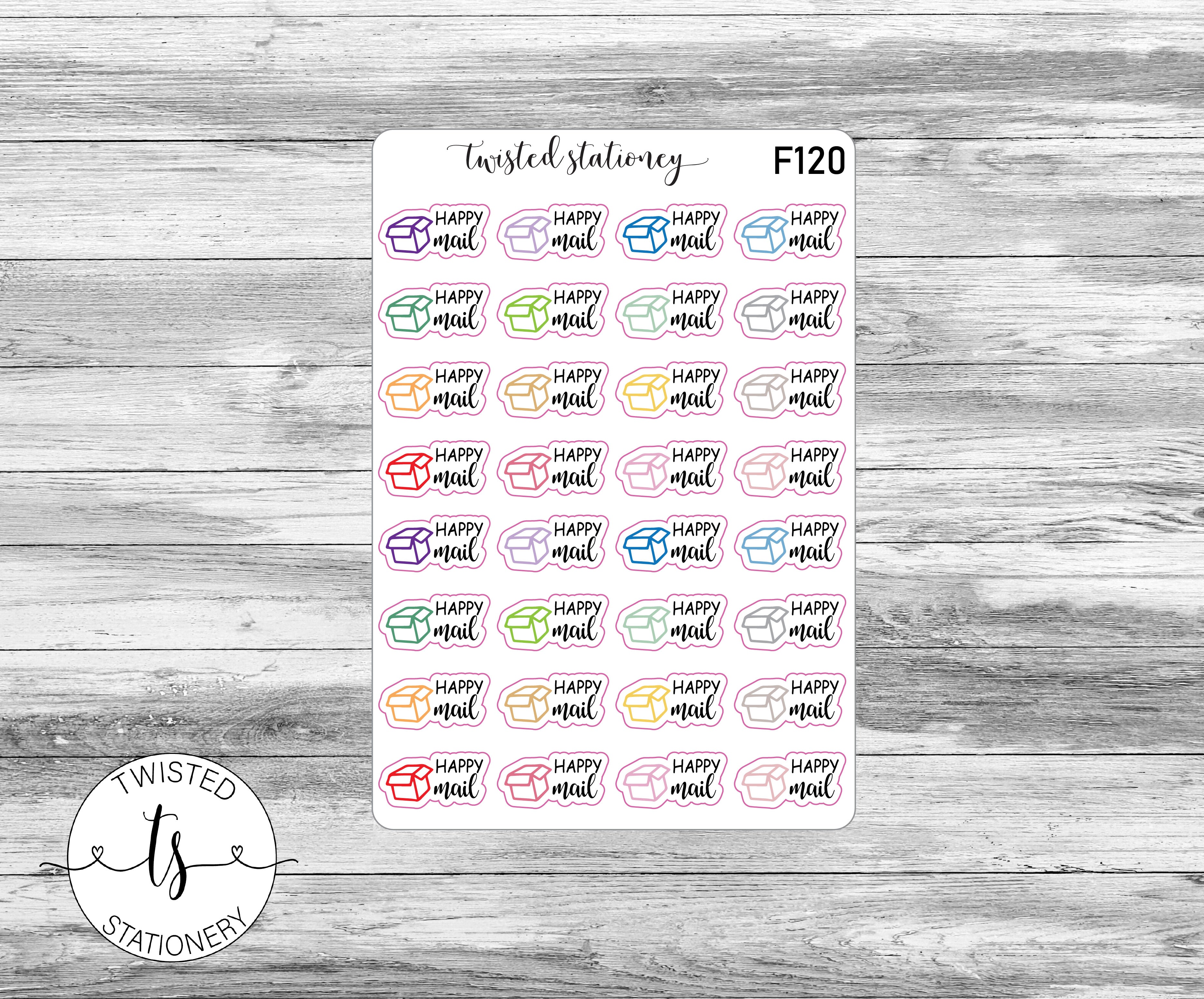 Happy Mail Icons Functional Stickers, Planner Stickers, Scrapbooking, Bullet Journals (Copy)