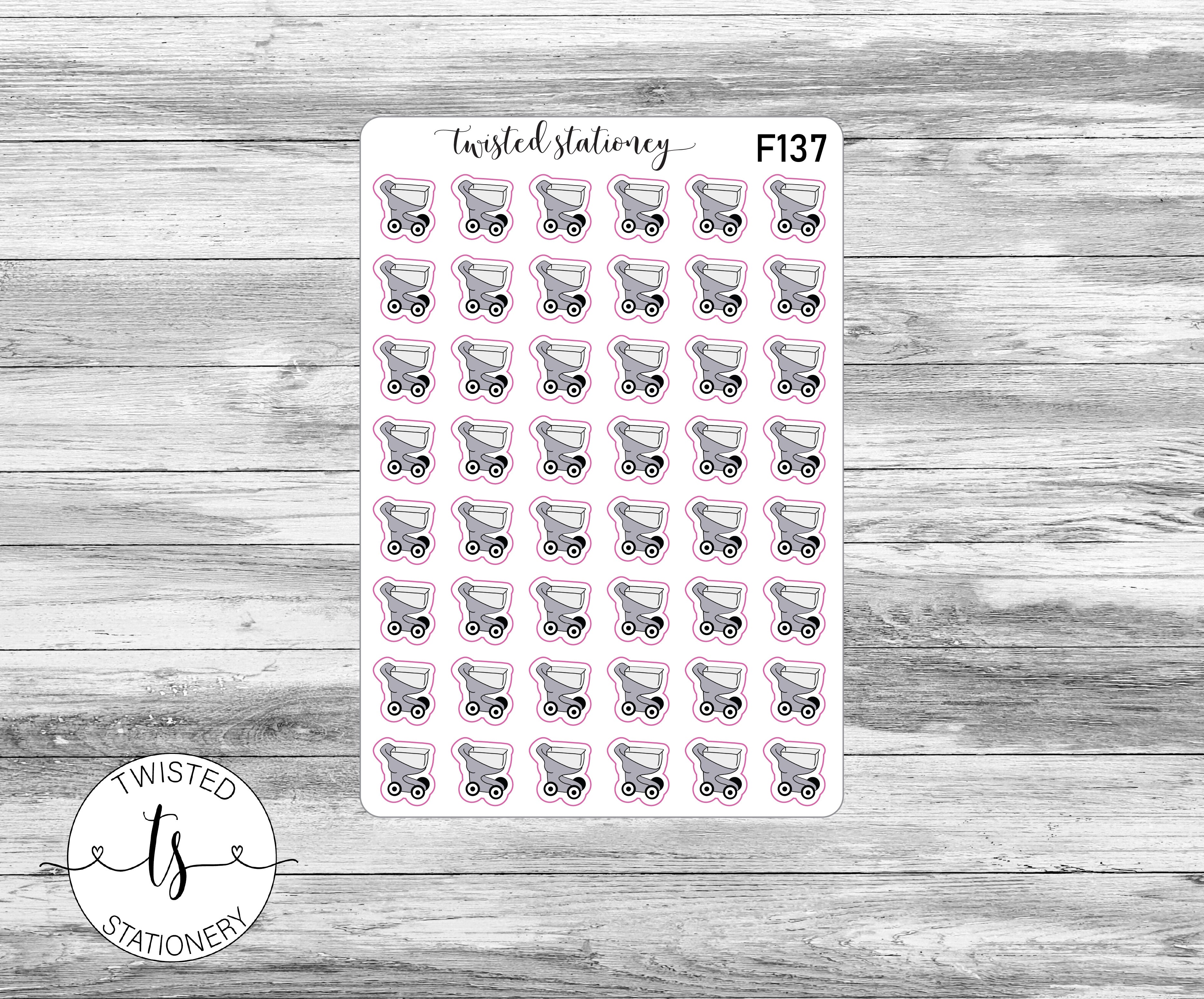 Shopping Cart Neutral Gray Icons Functional Stickers, Planner Stickers, Scrapbooking, Bullet Journals