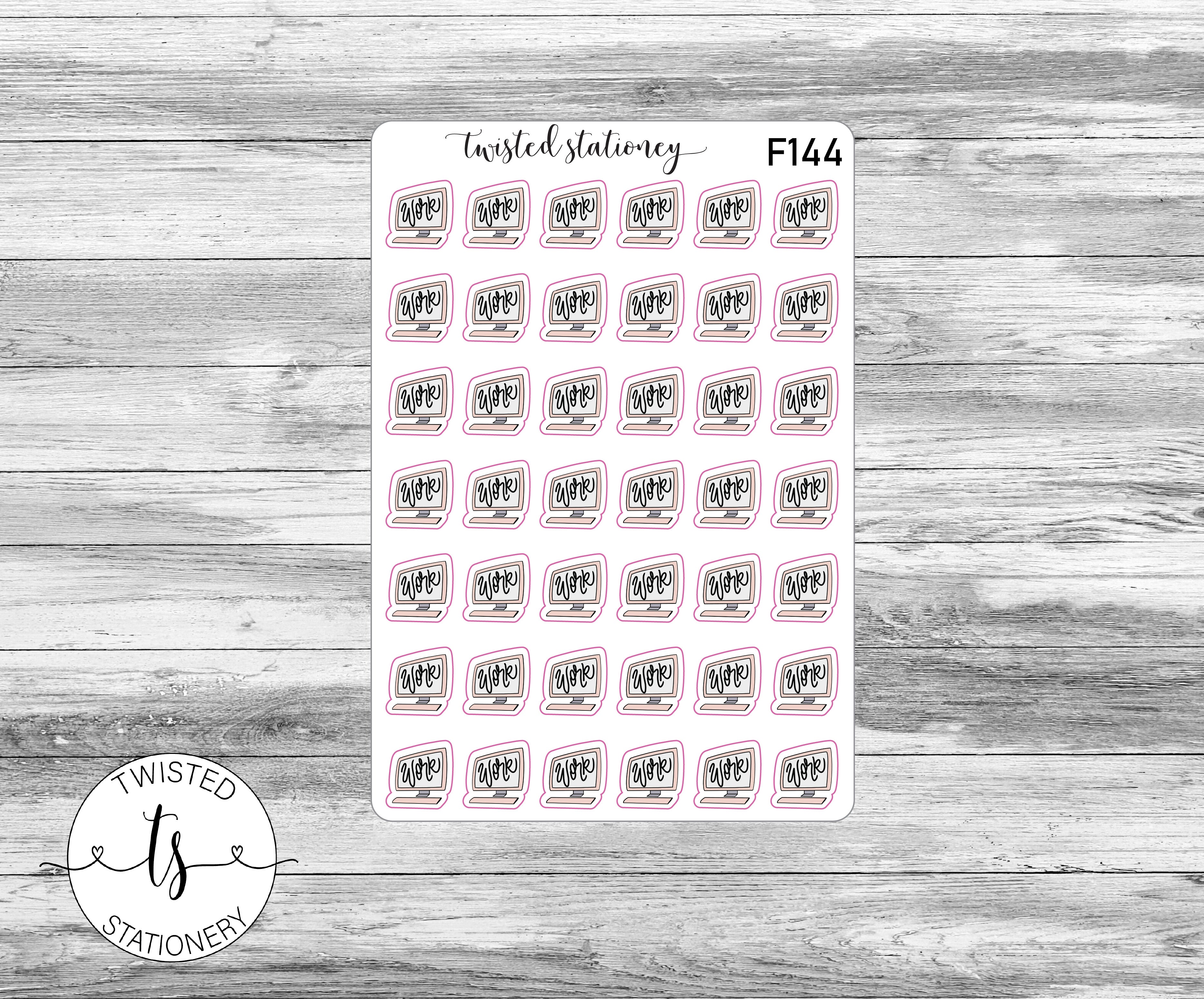 Computer Work Neutral Gray Icons Functional Stickers, Planner Stickers, Scrapbooking, Bullet Journals