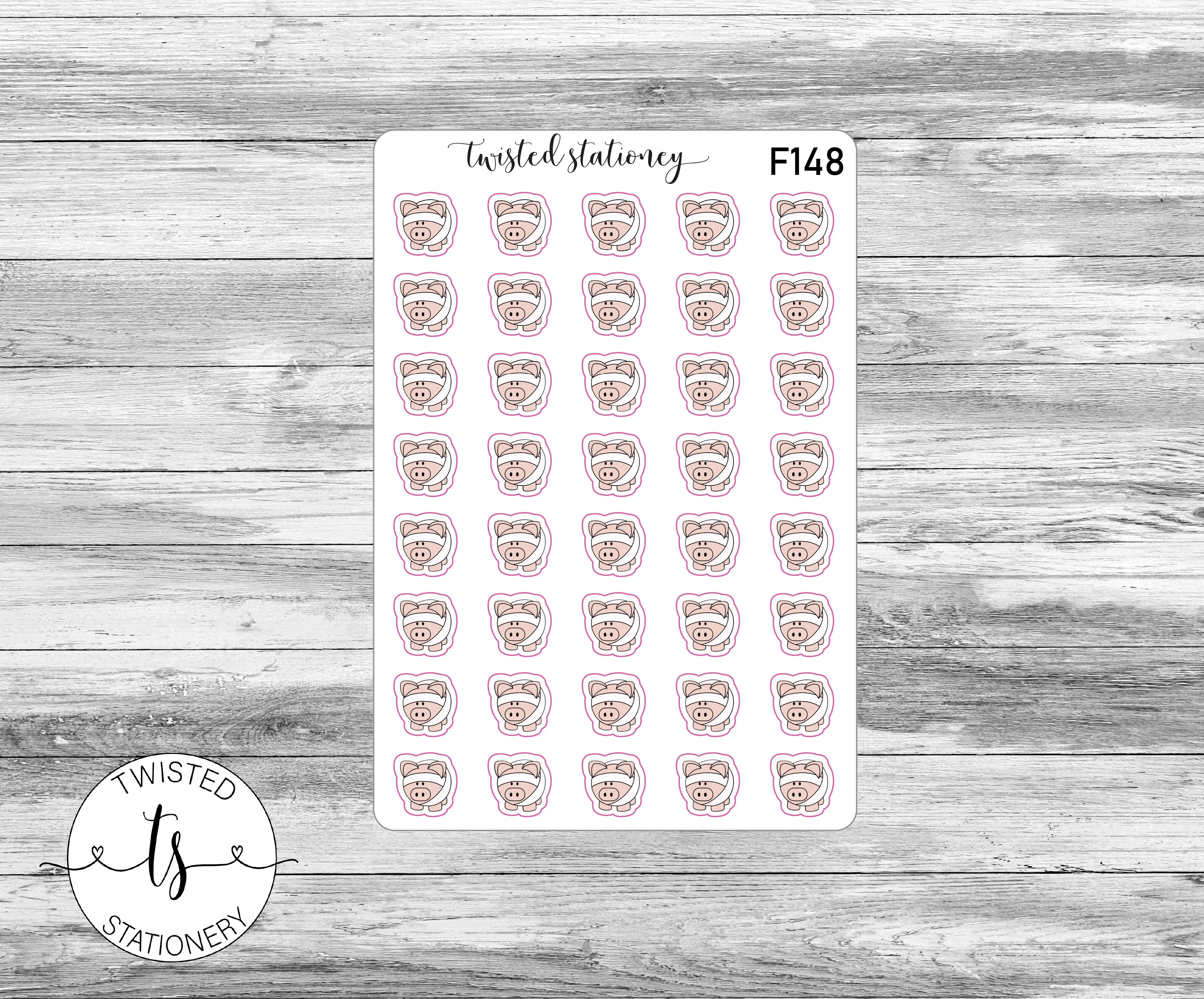 Piggy Bank Icons Functional Stickers, Planner Stickers, Scrapbooking, Bullet Journals