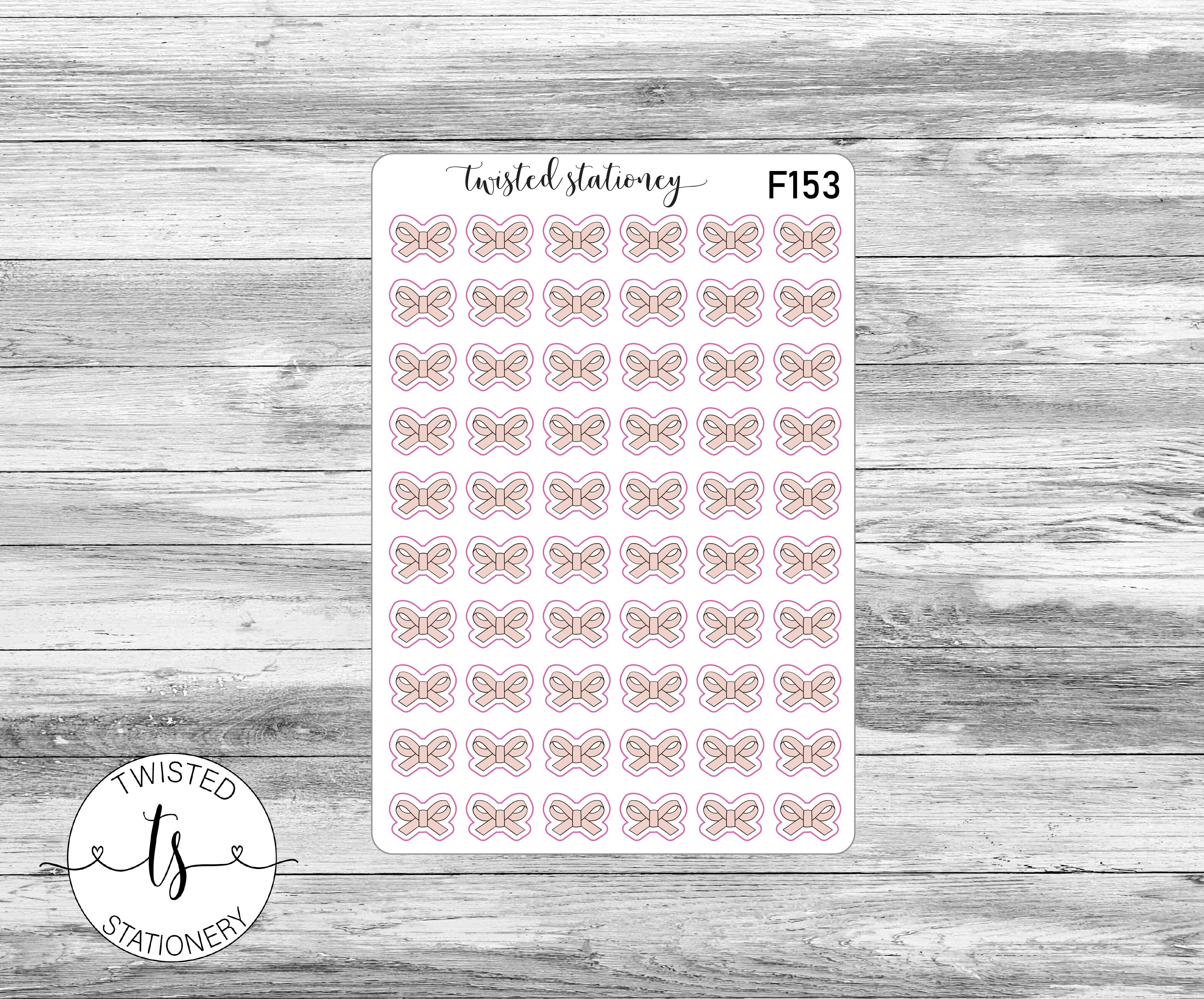 Bow Icons Functional Stickers, Planner Stickers, Scrapbooking, Bullet Journals