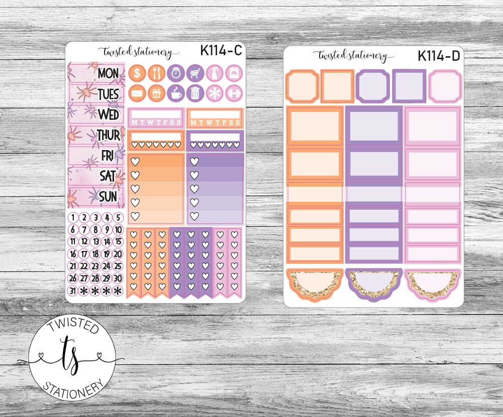 Too Cute To Spook Weekly Kit Stickers, Planner Stickers, Scrapbooking, Bullet Journals, No White Space Kit, Vertical Planner Stickers