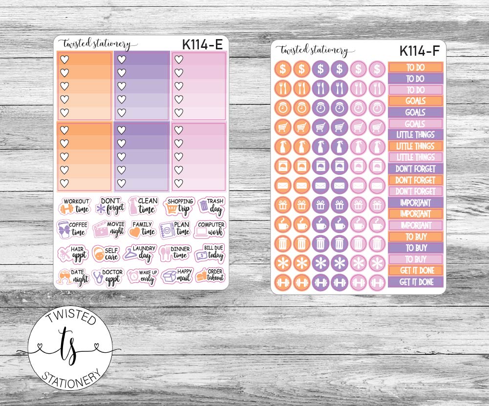 Too Cute To Spook Weekly Kit Stickers, Planner Stickers, Scrapbooking, Bullet Journals, No White Space Kit, Vertical Planner Stickers