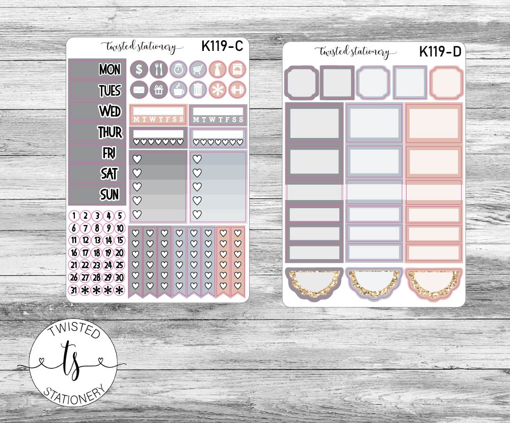 Cozy Photo Weekly Kit Stickers, Planner Stickers, Scrapbooking, Bullet Journals, No White Space Kit, Vertical Planner Stickers