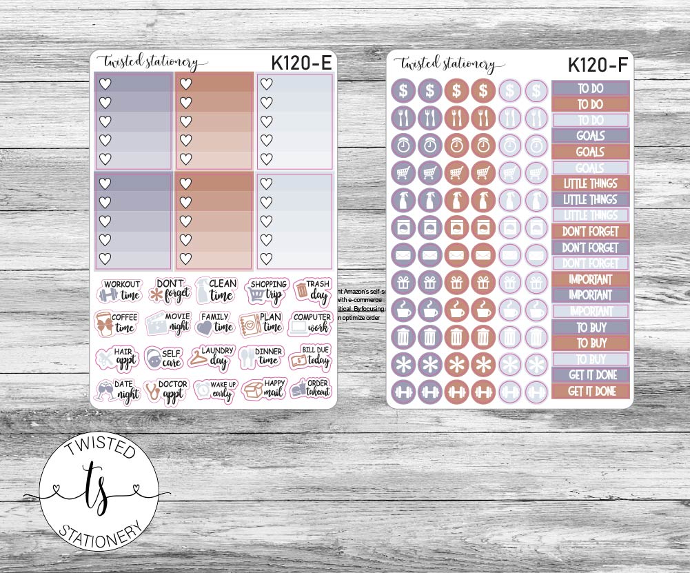 Hello Autumn Weekly Kit Stickers, Planner Stickers, Scrapbooking, Bullet Journals, No White Space Kit, Vertical Planner Stickers