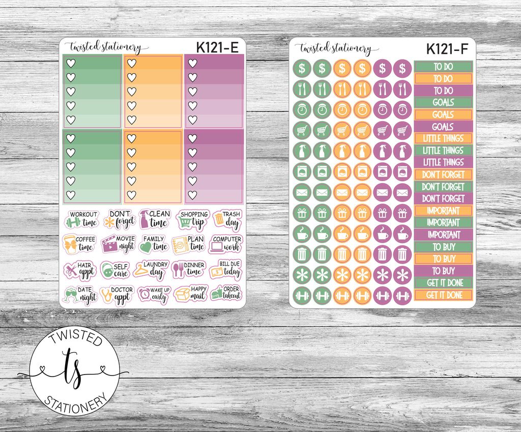 Hocus Pocus Weekly Kit Stickers, Planner Stickers, Scrapbooking, Bullet Journals, No White Space Kit, Vertical Planner Stickers