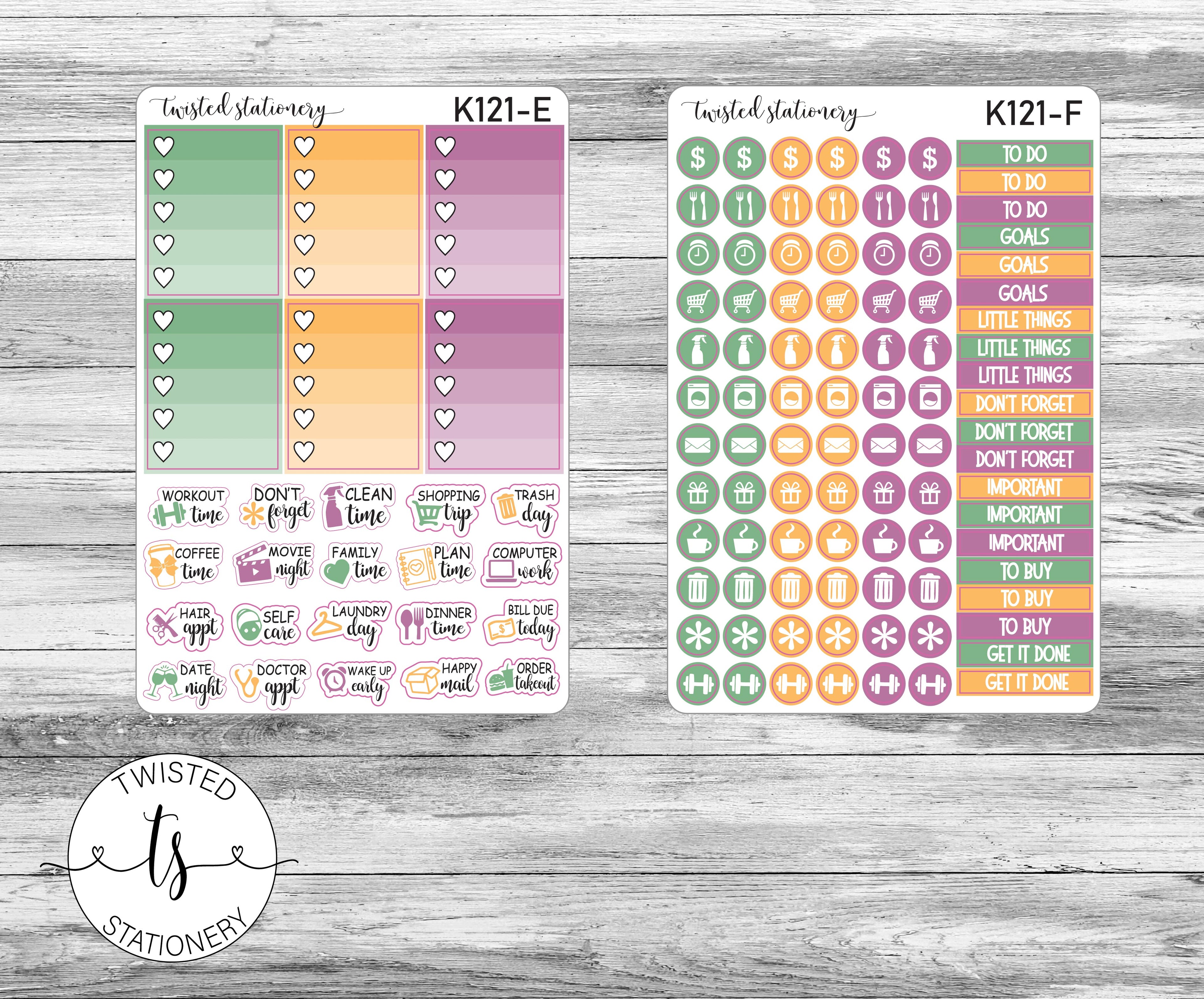 Hocus Pocus Weekly Kit Stickers, Planner Stickers, Scrapbooking, Bullet Journals, No White Space Kit, Vertical Planner Stickers