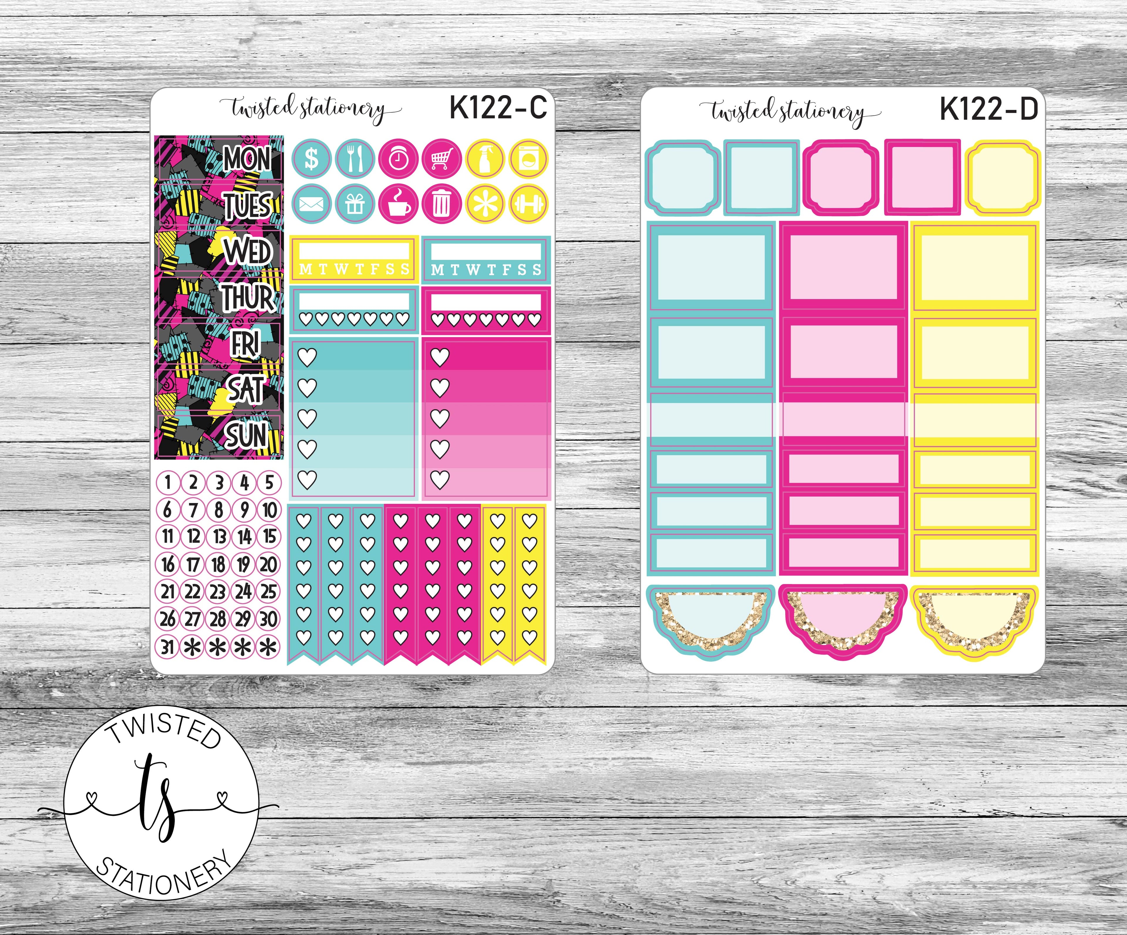 Pumpkin King Weekly Kit Stickers, Planner Stickers, Scrapbooking, Bullet Journals, No White Space Kit, Vertical Planner Stickers