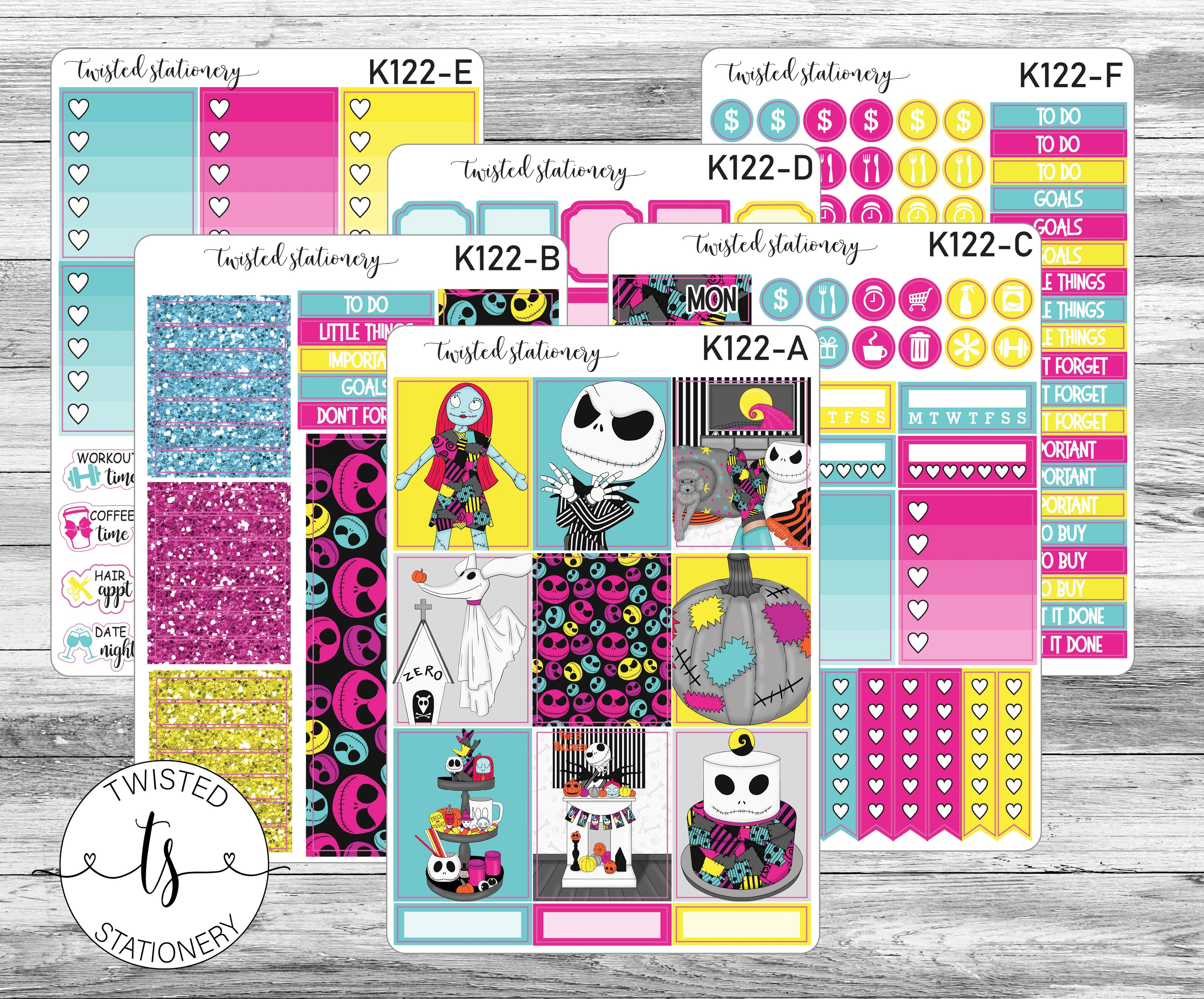 Pumpkin King Weekly Kit Stickers, Planner Stickers, Scrapbooking, Bullet Journals, No White Space Kit, Vertical Planner Stickers