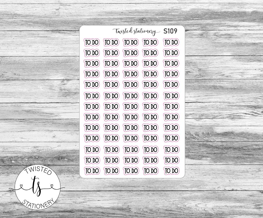 To Do Script Stickers, Planner Stickers, Scrapbooking, Bullet Journals
