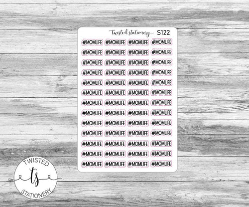 #MomLife Script Stickers, Planner Stickers, Scrapbooking, Bullet Journals