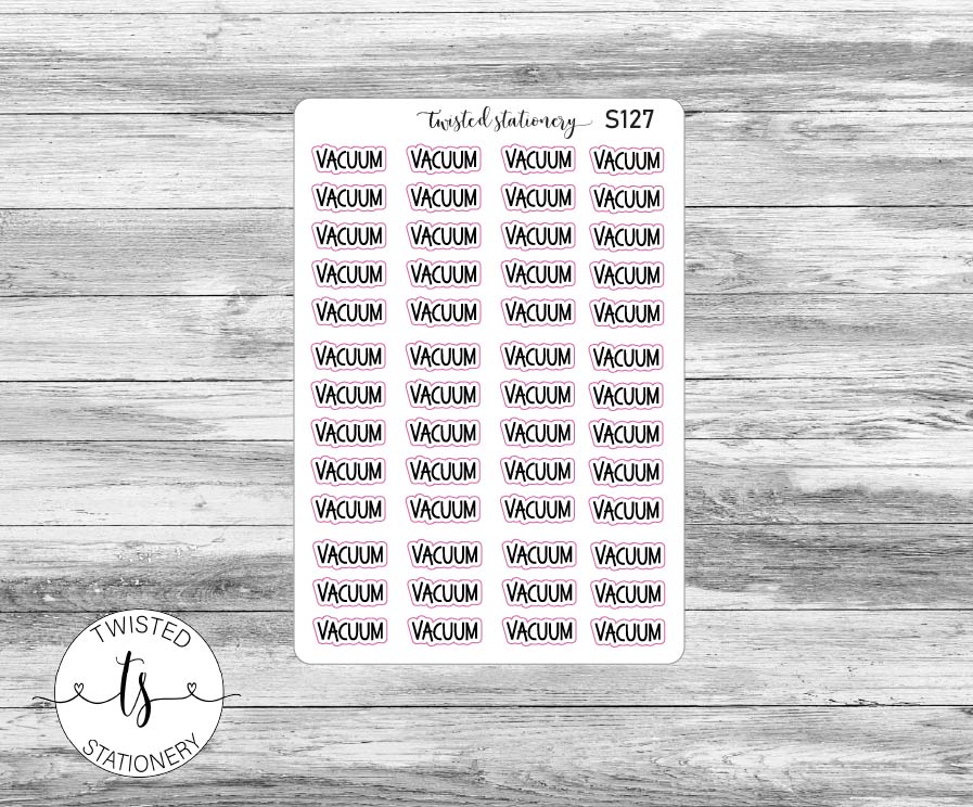 Vacuum Script Stickers, Planner Stickers, Scrapbooking, Bullet Journals