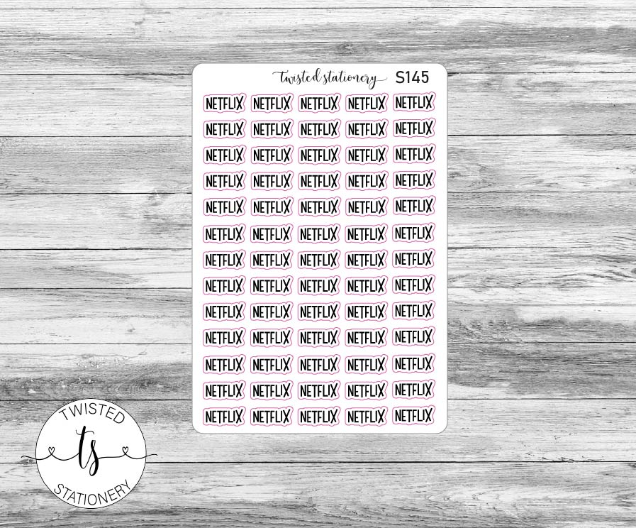 Netflix Script Stickers, Planner Stickers, Scrapbooking, Bullet Journals