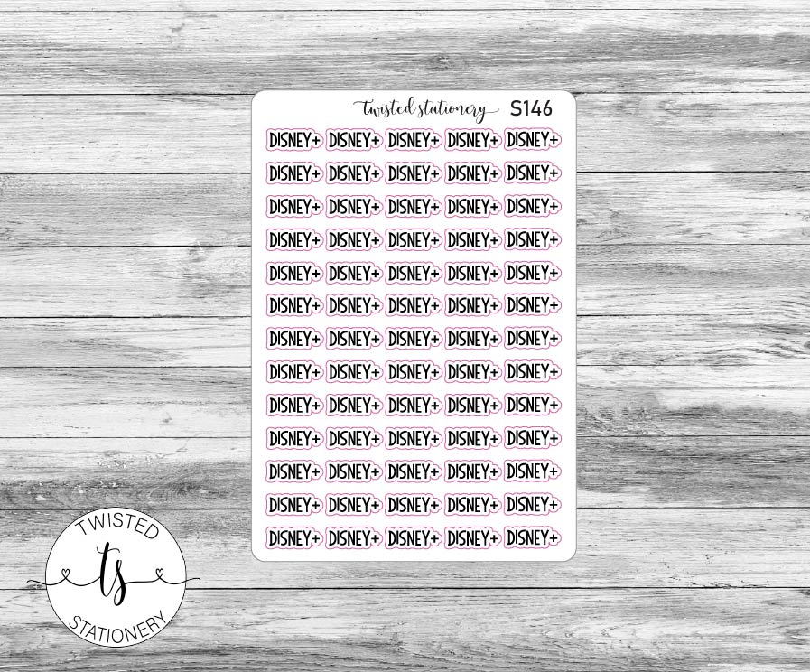 Disney+ Script Stickers, Planner Stickers, Scrapbooking, Bullet Journals