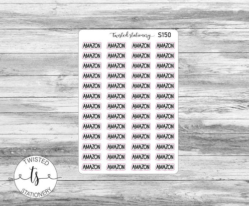 Amazon Script Stickers, Planner Stickers, Scrapbooking, Bullet Journals