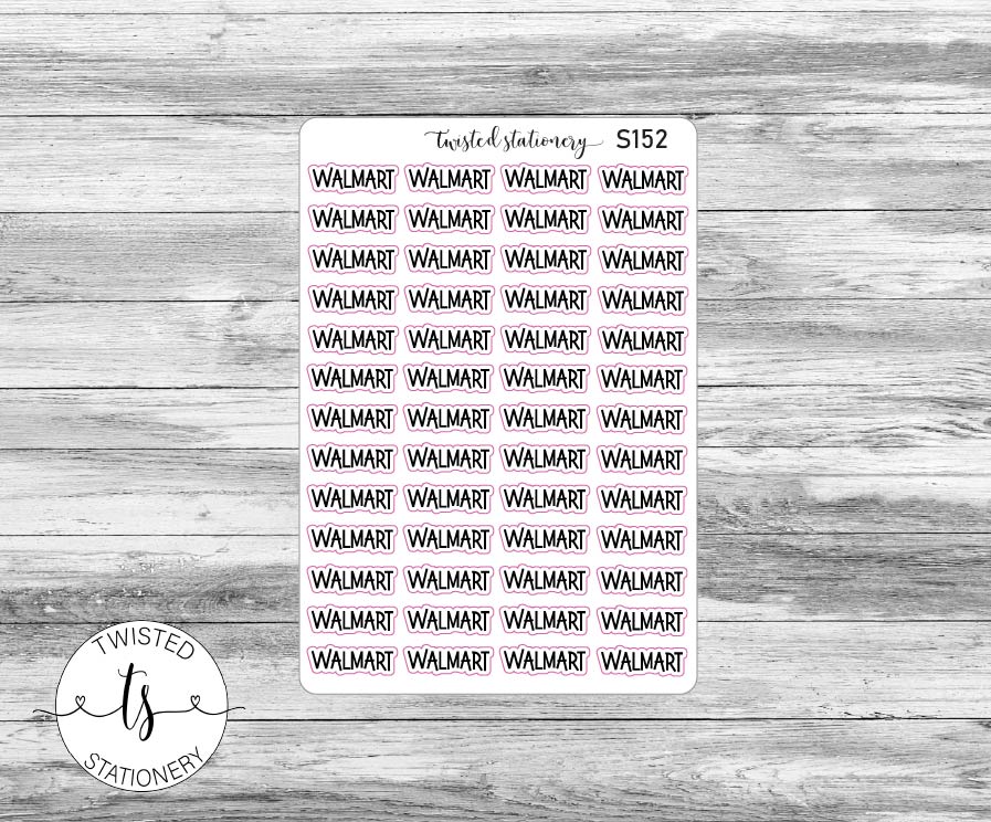 Walmart Script Stickers, Planner Stickers, Scrapbooking, Bullet Journals