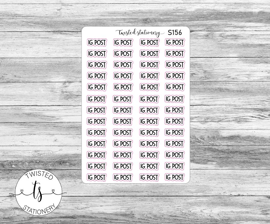 IG Post Script Stickers, Planner Stickers, Scrapbooking, Bullet Journals