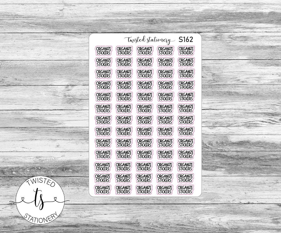 Organize Stickers Script Stickers, Planner Stickers, Scrapbooking, Bullet Journals